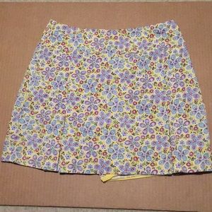 Yellow flowered skort